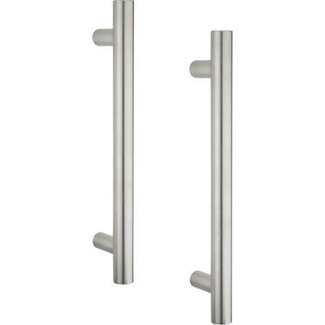 THIRARD - Paire de poignée pour porte battante, entr'axe 300mm, inox - THIRARD