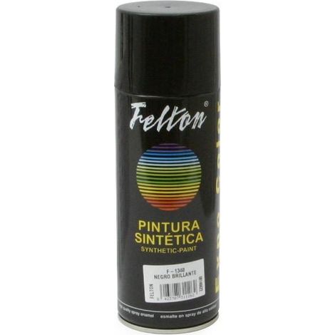 FELTON spray pintura negro brillante 400ml , El
