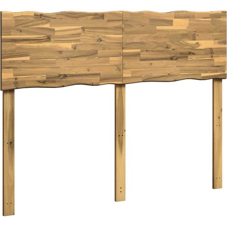 Cabecero de borde natural ROSTOCK Blanco 135 cm vidaXL (1/5)