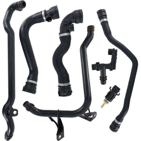 Kit de 7 piezas de mangueras para radiador de refrigerante del depósito de expansión, compatible con BMW E46 323 325 328 330 - Perfecto (1/5)