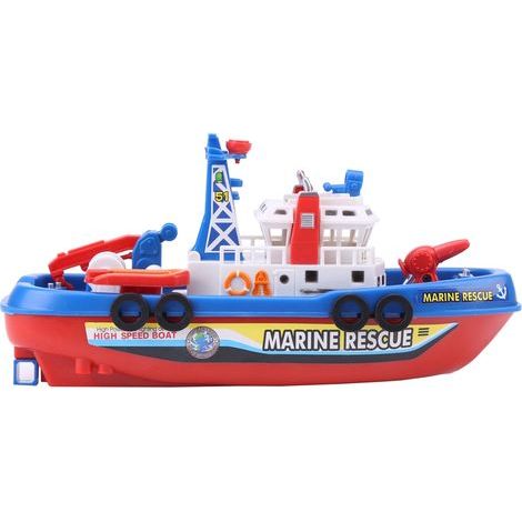 Bateau De Pulvérisation - Jouet Bateau Électrique Avec Son Et Lumières Clignotantes - Pour Bain Piscine Plage - 24 X 8.5 X 12 Cm - 1 Pièce (1/5)
