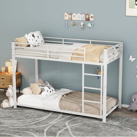 Letto a Castello 90x200 cm con Struttura in Metallo e Comfort Ottimale (1/5)