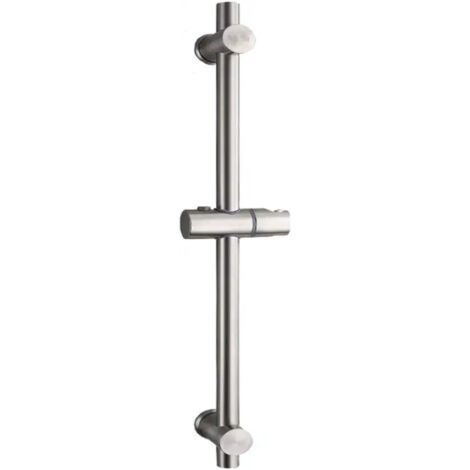 BUNTHAUS Barre de douche en acier inoxydable 304 – Hauteur réglable 660 mm – Rotation 360° – Finition brossée résistante à la corrosion (1/5)