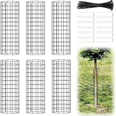 Lot de 3 Manchons de Protection pour Tronc d’Arbre, Répulsif Rongeurs et Cervidés, Résistant aux UV, Filet de protection avec Colliers de Serrage et Piquets de Fixation, Réutilisable, Empilable, 13.4 (1/5)
