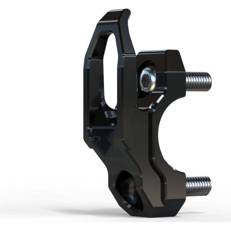Support de guidon de moto 22 mm en alliage d'aluminium T6063, robuste et résistant, noir. (1/5)