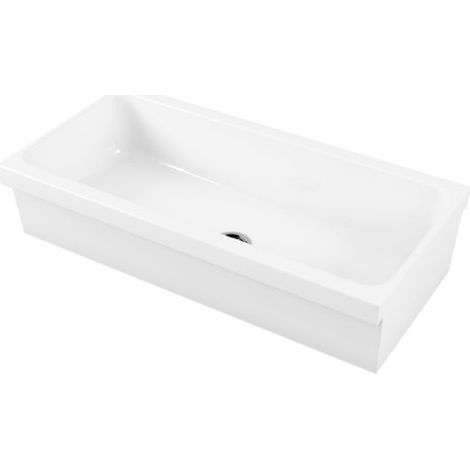 Lavello a canale Community cm. 90x45xh20 bianco lucido di