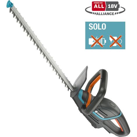 GARDENA Cortasetos a batería ComfortCut 50 cm / 18V POWER FOR ALL cargador y batería no incluidos, con protector anti impactos, para cortar setos de hasta 150 m² con una sola carga (14730-55) (1/5)