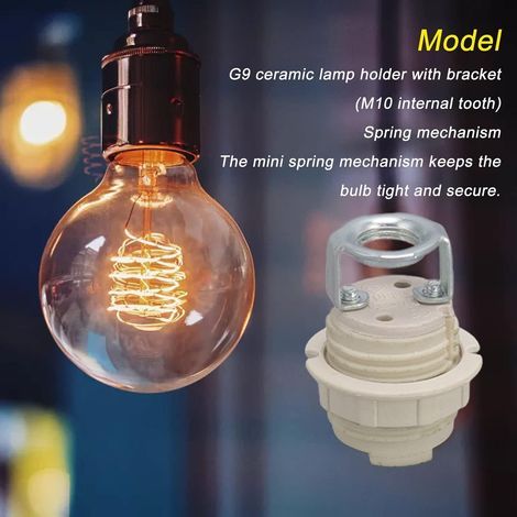 Kit De Support De Lampe en Céramique G9 Douille De Lumière Durable Support De Lampe à Base D'ampoule pour la Maison, la Chambre à Coucher, la Cuisine (1/4)