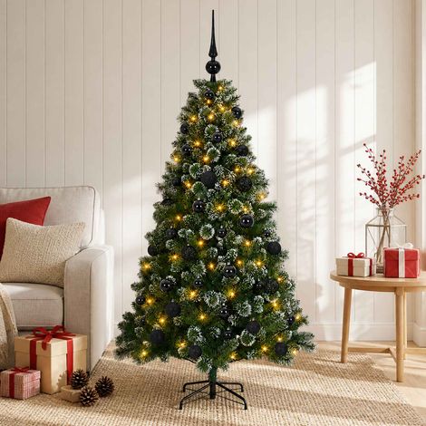 vidaXL Artificial Christmas Tree with Bauble 120 cm 150 LEDs (1/5)