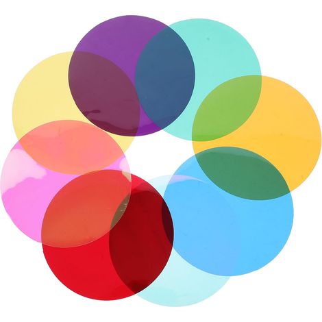 8 Pcs Filtres à Gel de Lumière Chaude Auto-adhésifs en Pet pour Éclairage, Réduisent Les Changements Fréquents, Résistants la Décoloration, pour Salons et Salles à Manger