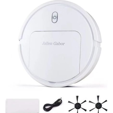 Robot Aspirateur Entièrement Automatique Intelligent Balayage Robot Ménage Balayeuse À Faible Bruit Intérieur 1pc Blanc