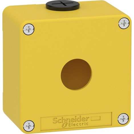 Estación de control vacía HARMONY XAP IP65 1 orificio 22 mm, aleación de zinc amarilla