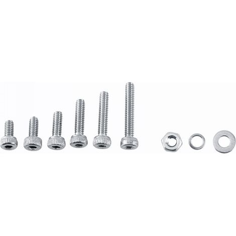 600 pièces Vis à tête cylindrique à six pans creux M2 Vis hexagonales en acier inoxydable avec écrous hexagonaux Assortiment de kit (A : tête cylindrique) (1/5)