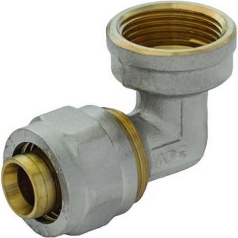 RACCORDO CURVO FEMMINA A STRINGERE TRE PEZZI PER TUBO MULTISTRATO MODELLO 752L - 3/4 Ø20 - APE