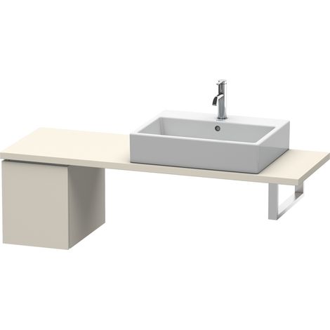 Duravit L-Cube Base pour console, largeur 320mm, profondeur 477mm, 1 tiroir, Coloris: Décor Taupe - LC582009191 (1/4)