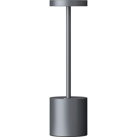 RHG Lampe de table LED sans fil USB 1200 mAh en aluminium rechargeable pour salle à manger ou bureau (noir) (1/5)