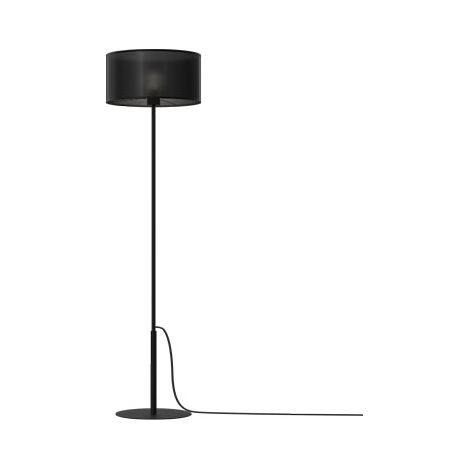 Lampada da terra loft nera opaca rete E27 150cm Luminex