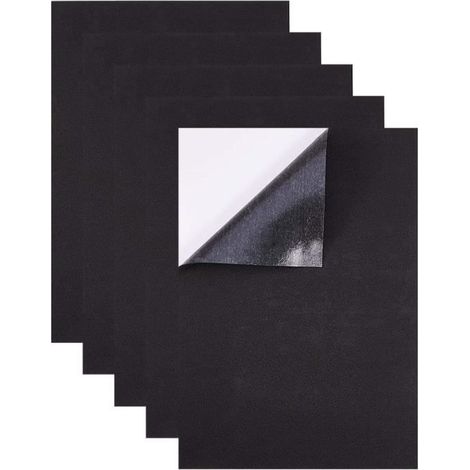 10 Pcs Feuille de Mousse Adossée Autocollante Noir Tapis De Protection en Mousse Antidérapante avec Support Adhésif pour Meubles (1/4)