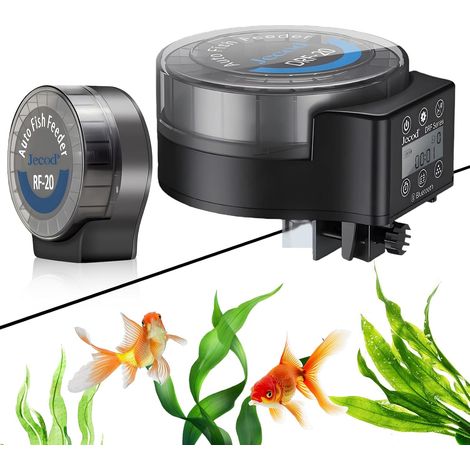 Distributeur Automatique De Nourriture pour Poissons, 140ml Aquarium Distributeur Automatique, Mangeoire Automatiques pour Aquarium, Distributeurs de Poissons Réglable pour Vacances et Maison (1/5)