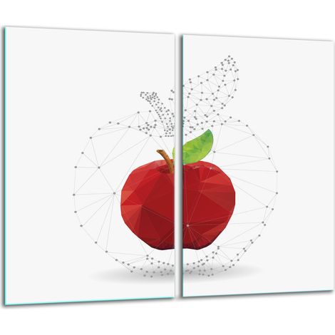 Schneidebrett aus Glas, 2x 30x52 Apfel (1/5)