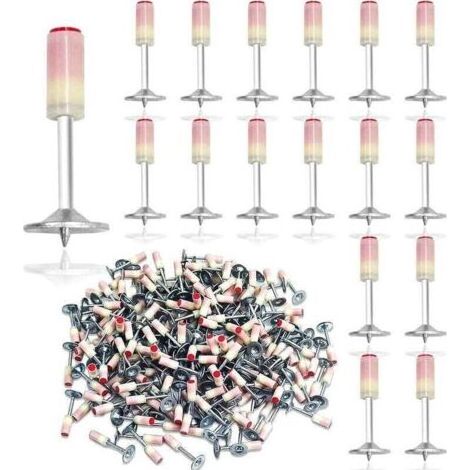 Pistolet à Clou Béton Manuel Mini avec 200 Pièces de Clous Ronds en Acier de 7.3 mm - L'outil Parfait pour Tous Vos Projets de Fixation (1/4)
