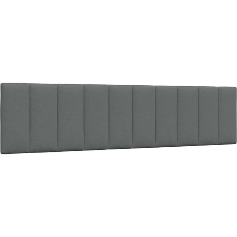 Kopfteil-Kissen "Hanko" Dunkelgrau 200 cm Stoff