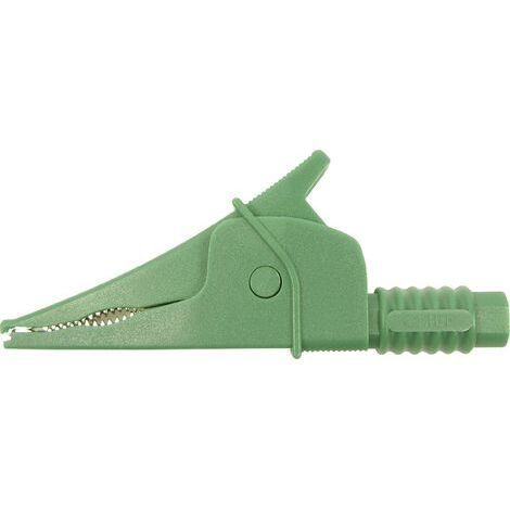 Cliff Croc Clip Pince crocodile de sécurité enfichable 4 mm CAT III 1000 V vert (1/3)