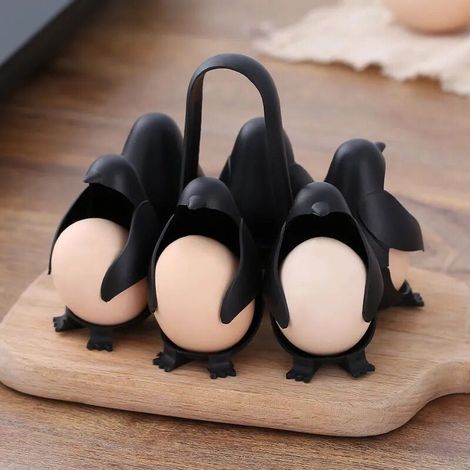 Egg Rack Egg cup Egg cup Funny Egg Cup Black egg cup Egg Storage Box Plastic Egg Holder Egg insert Eggholder(6 eggs) (1/4)
