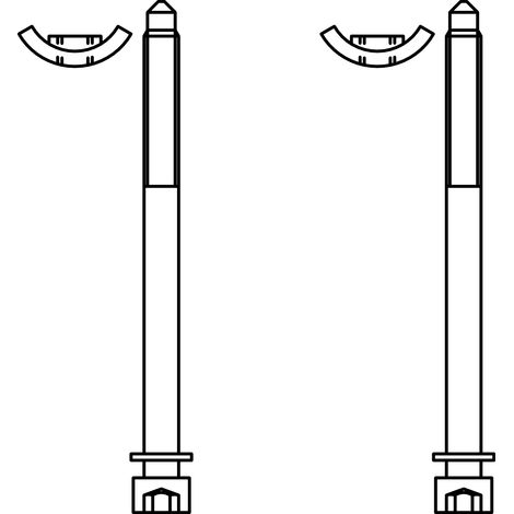 GU Eckverbinder Befestigungs Set unten Zubehör für Bodenschwellen (Thermostep)