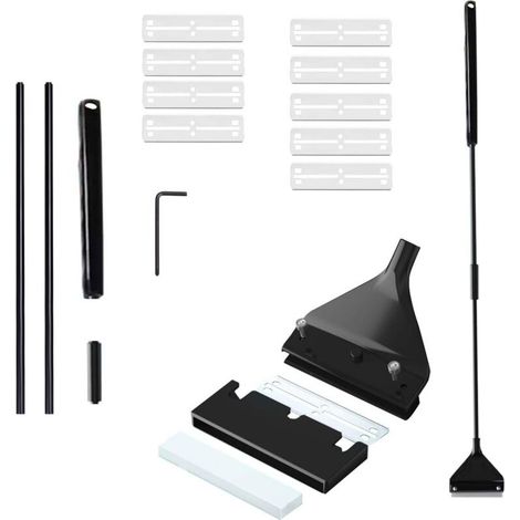 Algues Grattoir, Nettoyeur de Grattoir Algues, Aquarium Scraper, Racloir pour Aquarium Nettoyeurs d'Algues, Rasoir de Nettoyage Aquarium, Algues Grattoir pour Aquarium (62 cm, 10 Lames de Rechange)