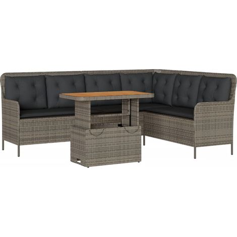 Maison Exclusive - 2-tlg. Garten-Sofagarnitur mit Auflagen Poly R
