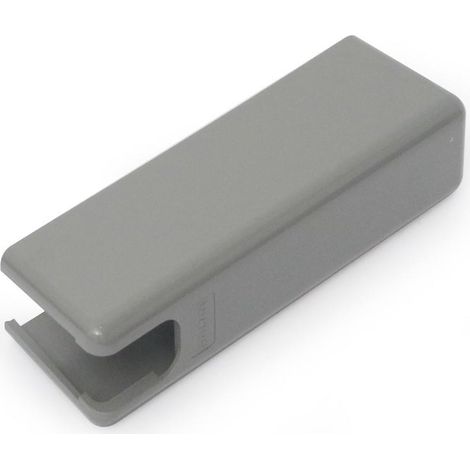 tapa embutida para placa central. plástico. blanco - salice acabado gris
