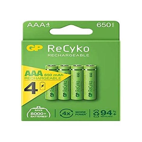 Batterie ricaricabili GP Recyko AAA 4 unità 085AAAHCBE-CB4