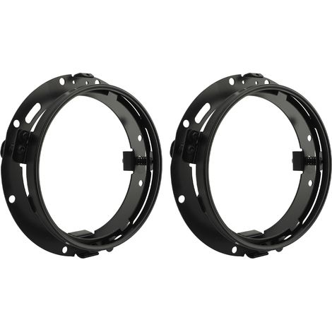 2 anneaux de phare ronds de 7 pouces, support de montage de phare, anneau de retenue pour Wrangler JK 2007 à 2018 (1/5)