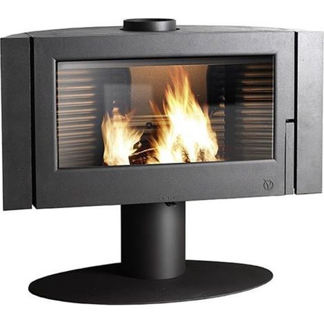 Invicta – Poêle à bois fonte Antaya – Longueur max bûche 71 cm – Combustion prolongée 8h – Système vitre propre – 611444