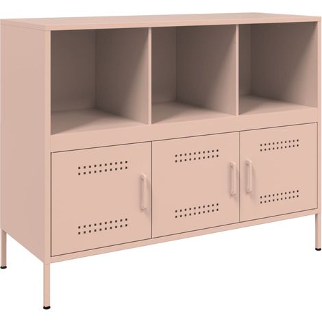 Maison La Vie - Buffet Salon Moderne - Meuble de rangement - rose 100,5x39x79 cm acier bu4998