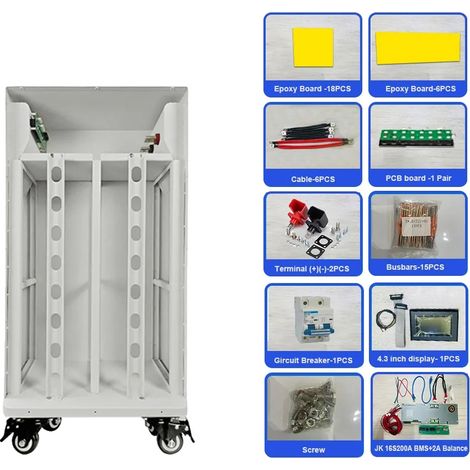 Kit de batterie Lifepo4, Équilibreur actif, Design personnalisable, JK 48V Stand Ktis (1/2)