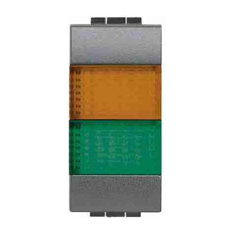 Portalámparas doble BTIL4372AV con 2 difusores: 1 naranja + 1 verde