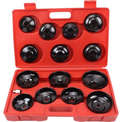 SET 15 PEZZI CHIAVE A TAZZA BOCCOLE PER FILTRO OLIO AUTO PER TUTTI I MODELLI (1/5)