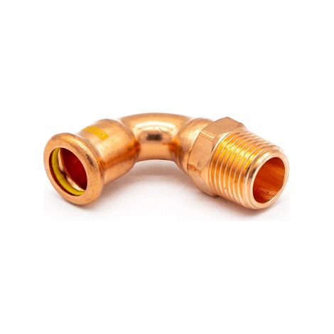 PrimaPress 15mm Copper Gas Elbow Fitting - WRAS Approved (1/3)