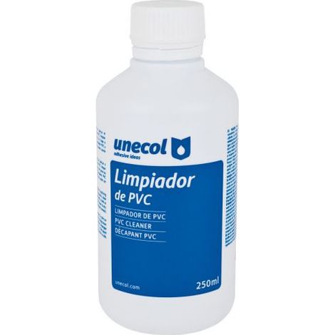 Limpiador pvc, botella plástico 250 ml (1/2)