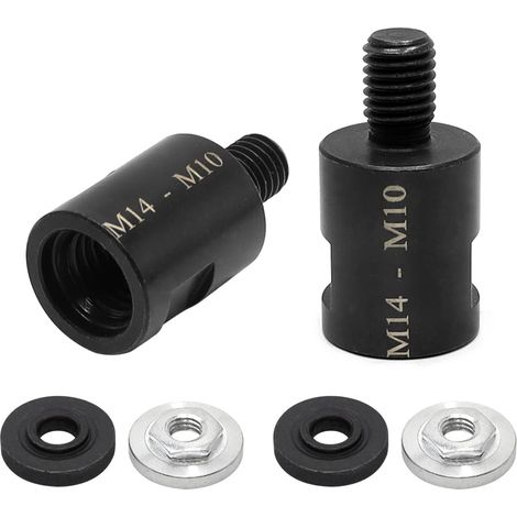 6 Pièces Adaptateur Meuleuse D'Angle Filetage M14 Femelle vers M10 Mâle, M10 Fixez le Disque pour Meuleuse d'Angle et Foret Fileté (1/5)