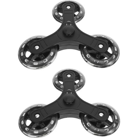 2 Pièces Roues D'escalier à Trois Roues pour Chariot Pliant, Matériau Plastique Résistant, Compatibilité, Performance Stable, Adaptées pour Usage Domestique et Supermarchés (1/5)