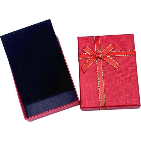 Boîte à bijoux, coffret de rangement pour bijoux et breloques, écrin décoratif, organisateur de bijoux pour bracelets et breloques, idéal pour la Saint-Valentin et les voyages.-Red (1/5)