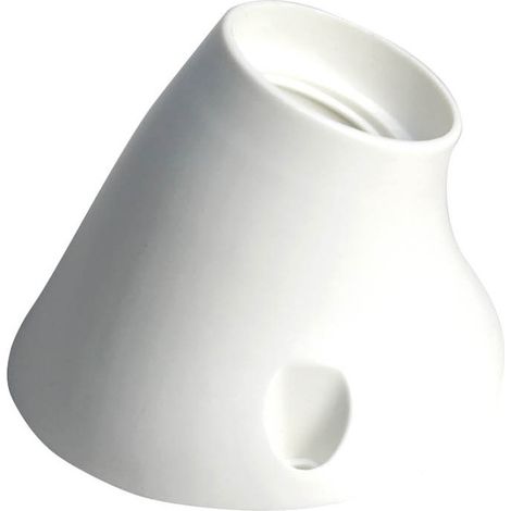 IluminaShop - Portalamparas de Superficie Curvo E27 Blanco (1/5)