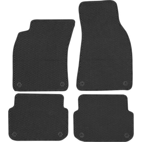 Audi A6 C6 (2004-2006). Tapis de sol spécifiques - EVA alvéolé noir (1/5)