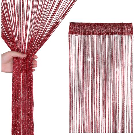 1 Panneau Rideau Frangé Paillettes, 90x200cm, Diviseur Pièce Élégant, Décoration Porte Fenêtre, Usage Maison Événement (1/5)