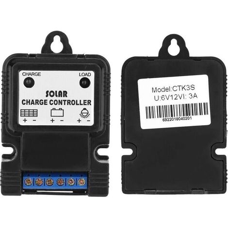 PWM 6V / 12V 3A Régulateur de Charge Solaire Contrôleur solaire en plastique Contrôleur panneau solaire portable Régulateur de contrôleur d'énergie avec indicateur à LED Nouvel outil de protec (1/5)