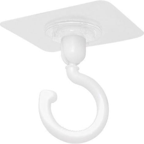 CCYKXA Organiseur de maison pliable sans perforation Crochet de cuisine rotatif à 360° Crochet de rangement suspendu (Blanc) (1/5)