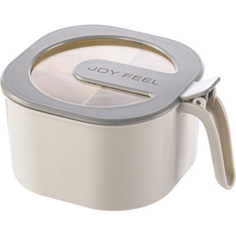 Boîte À Épices En 4 Compartiments - Récipient De Stockage Condiments Avec Cuillères Et Couvercles - Pour Cuisine Camping Barbecue - Lot De 1 (1/5)